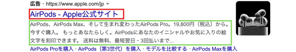 Googleリスティング広告の広告（見出し）と説明文が評価される